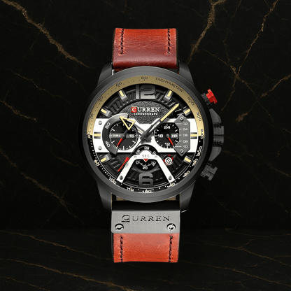 Reloj Curren 8329 Cronografo Cuero