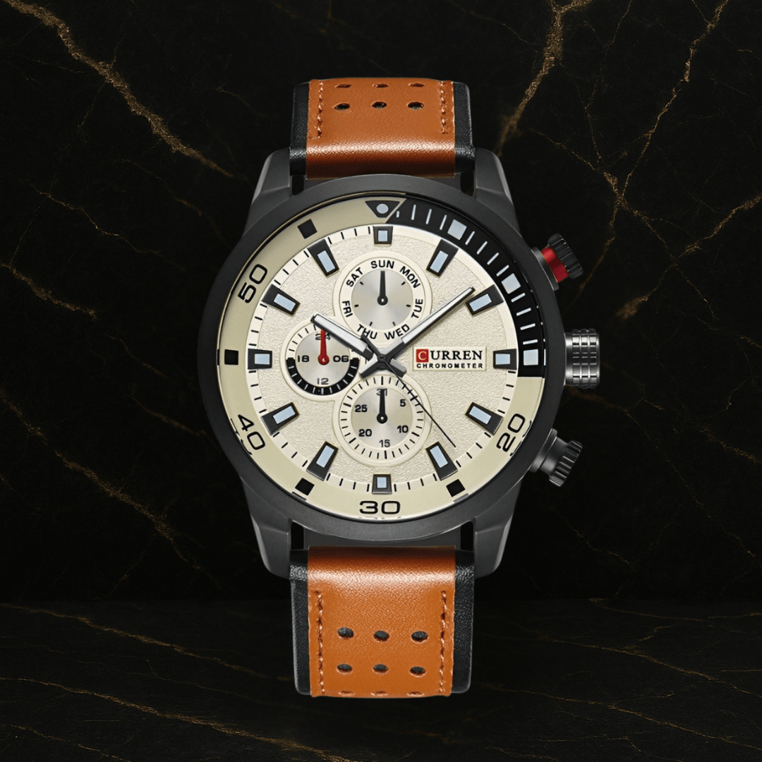 Reloj Curren 8250 Cuarzo Correa De Cuero